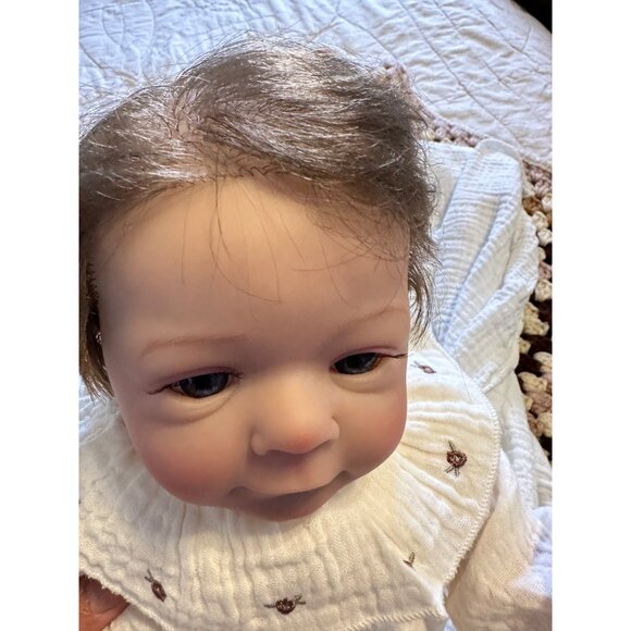 G. Hegler Lifelike Newborn Baby Doll Reborn Baby style Outfit Blanket imaginary - Picture 4 of 16